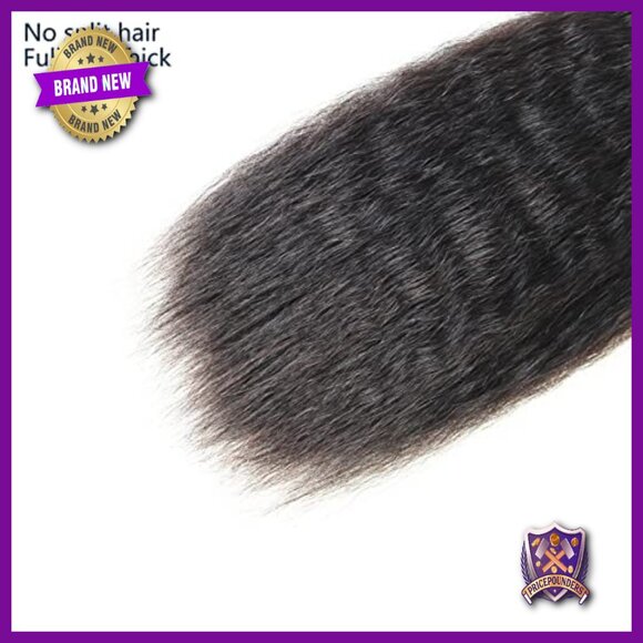 Brazilian Virgin Human Hair Extensions 3 Bundles Kinky Straight 16 18 20 Inch main image 7